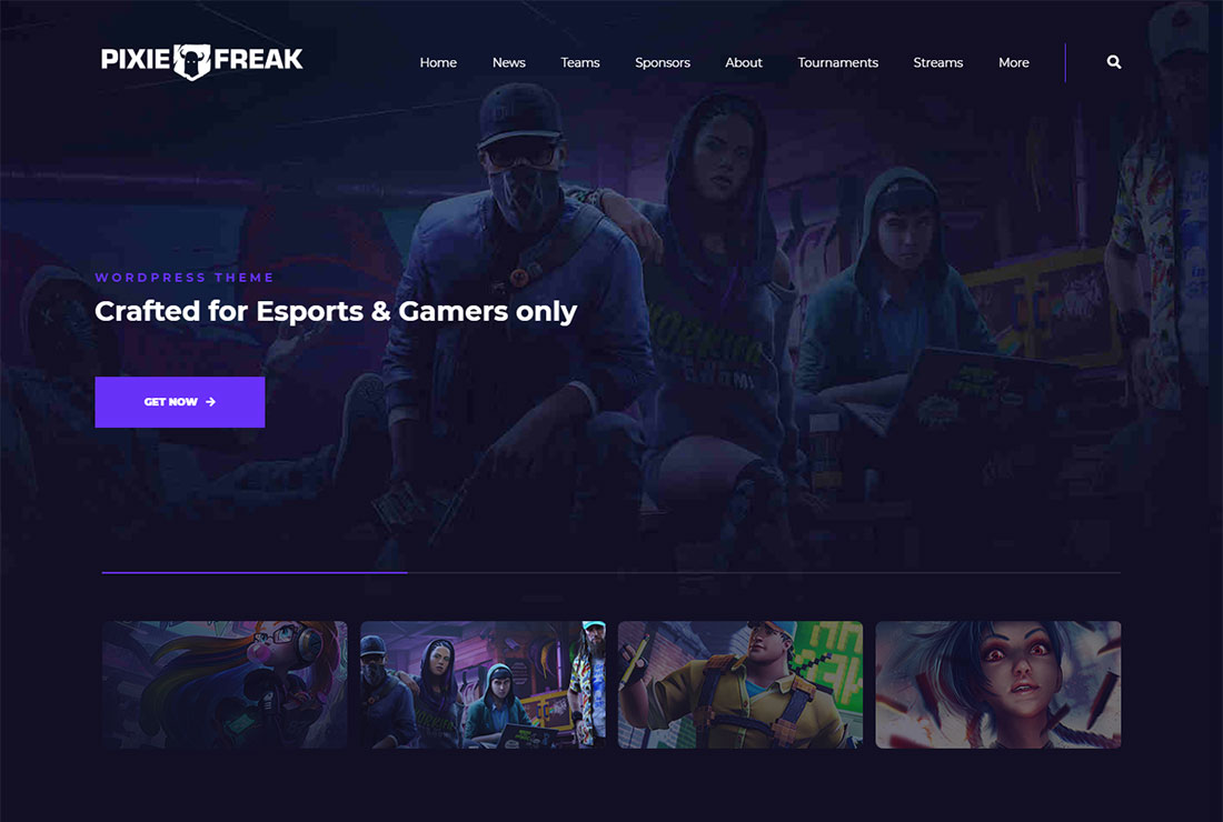 PixieFreak WordPress Live Streaming Theme