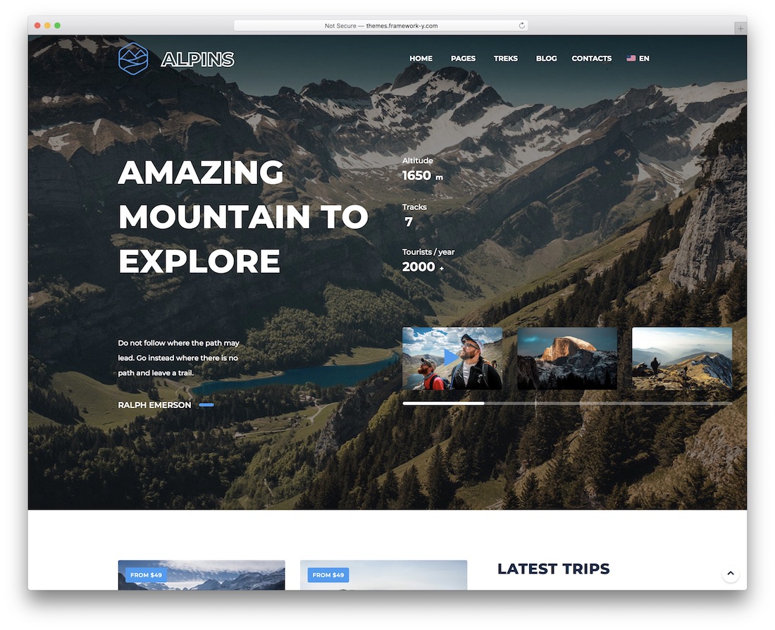 alpins wordpress travel theme