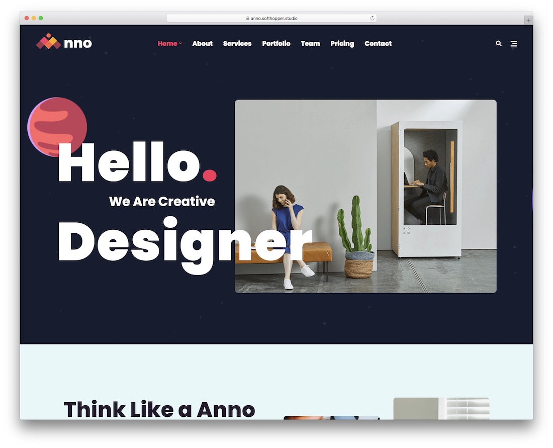 anno parallax wordpress theme