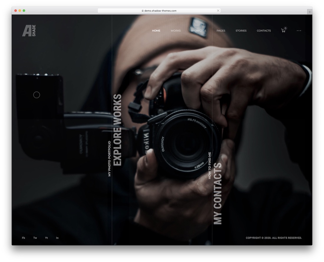 ashade full-screen wordpress theme