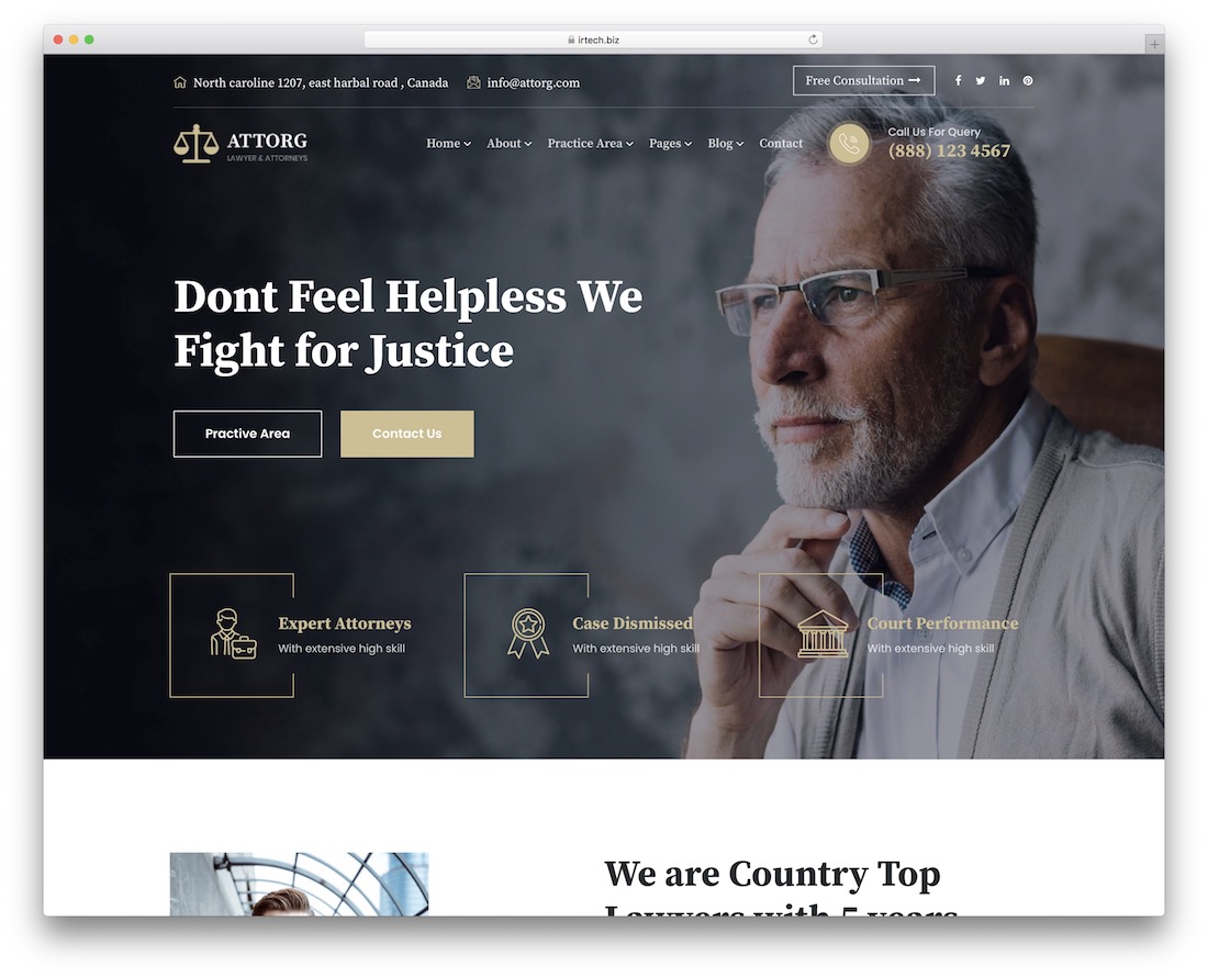 attorg lawyer wordpress theme