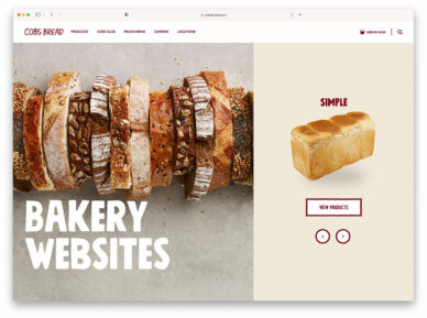 bakery website design