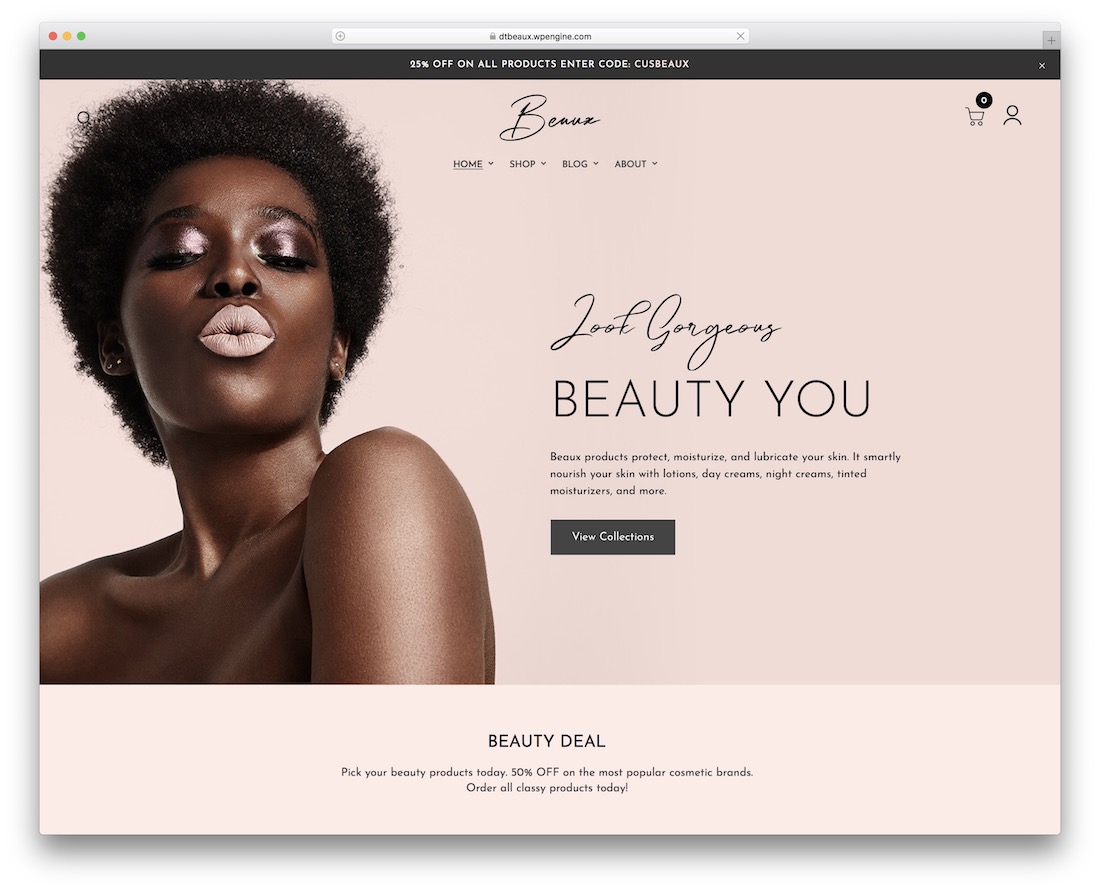 beaux beauty wordpress theme