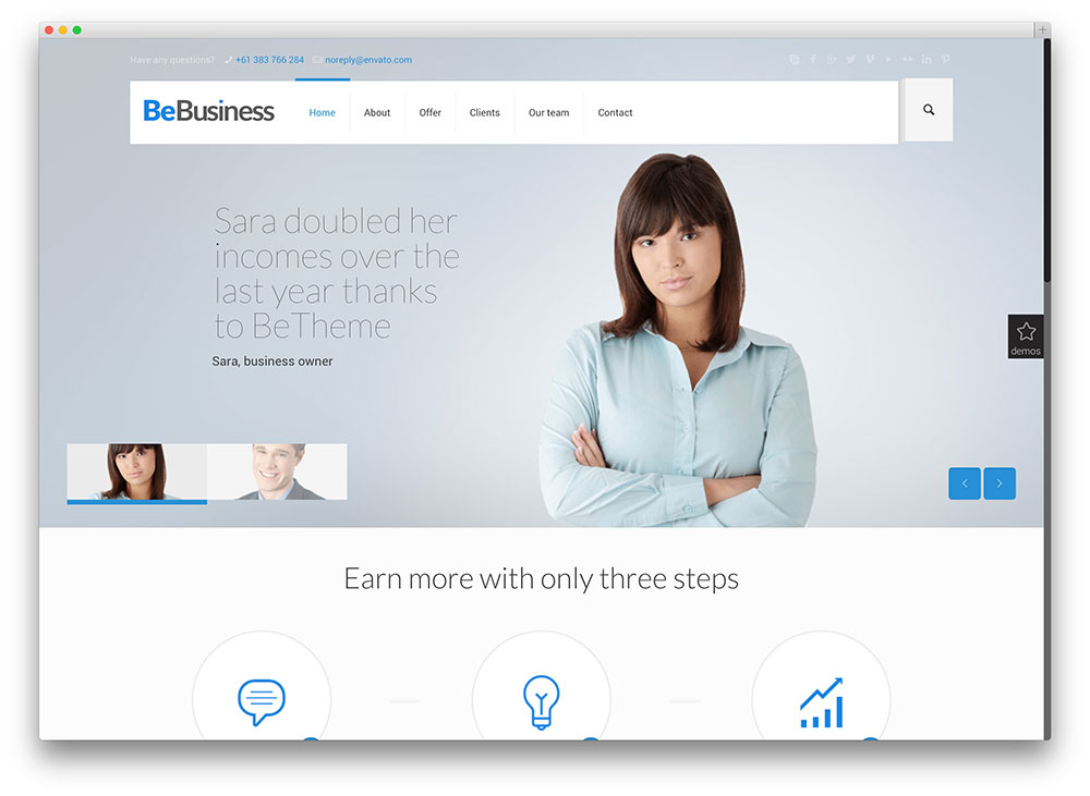 betheme popular business theme