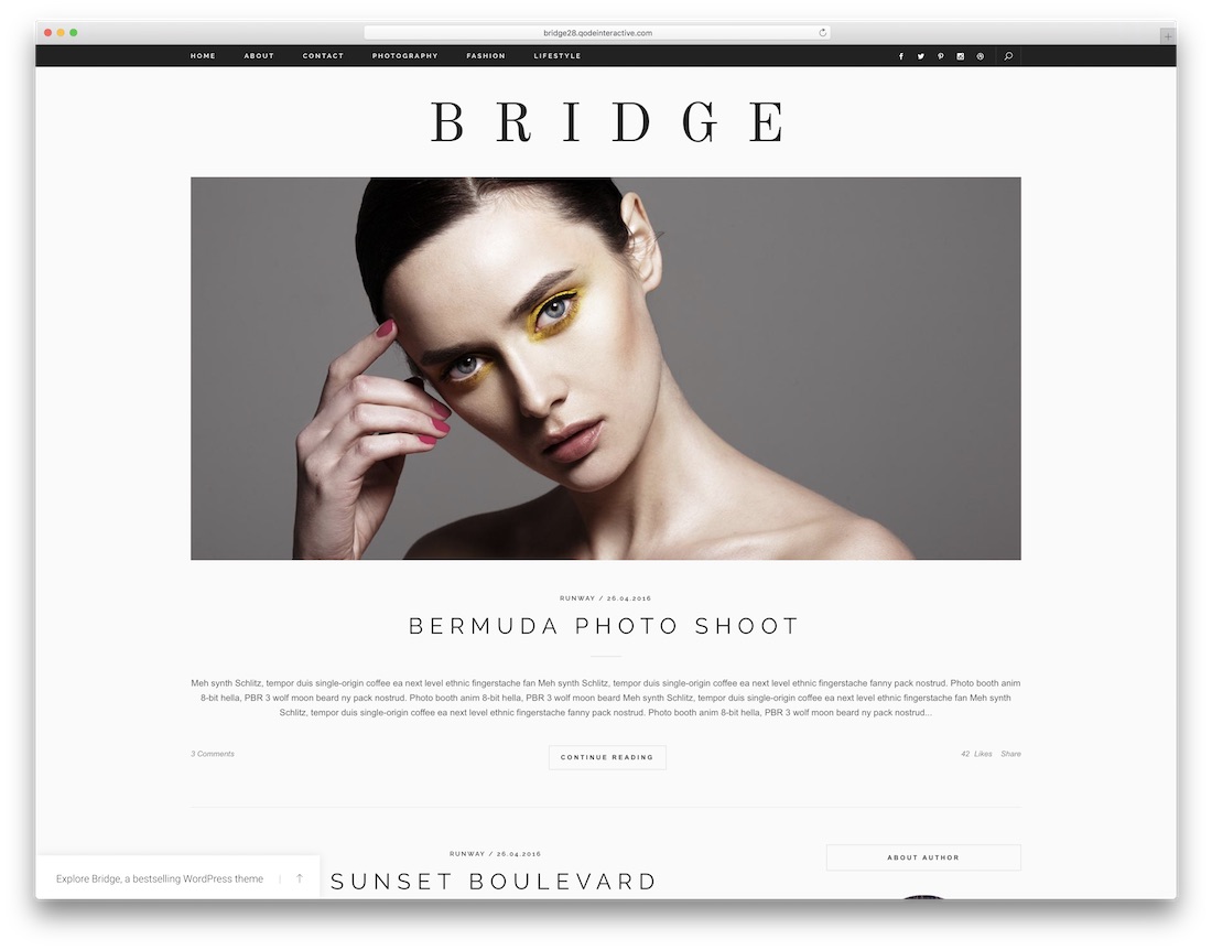 bridge fashion wordpress theme