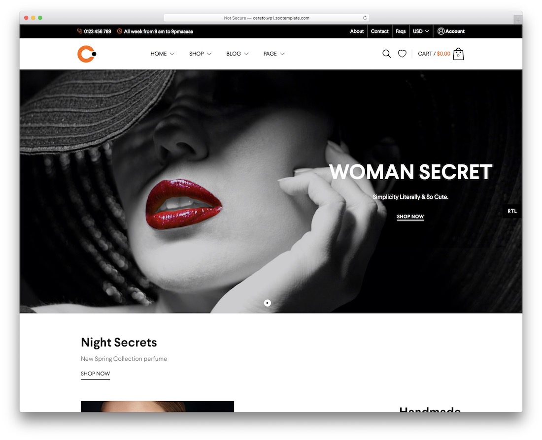 cerato woocommerce wordpress theme