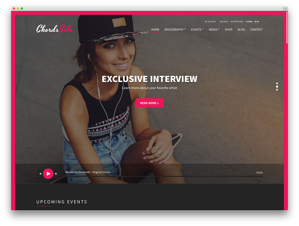 chords - solo artist WordPress theme