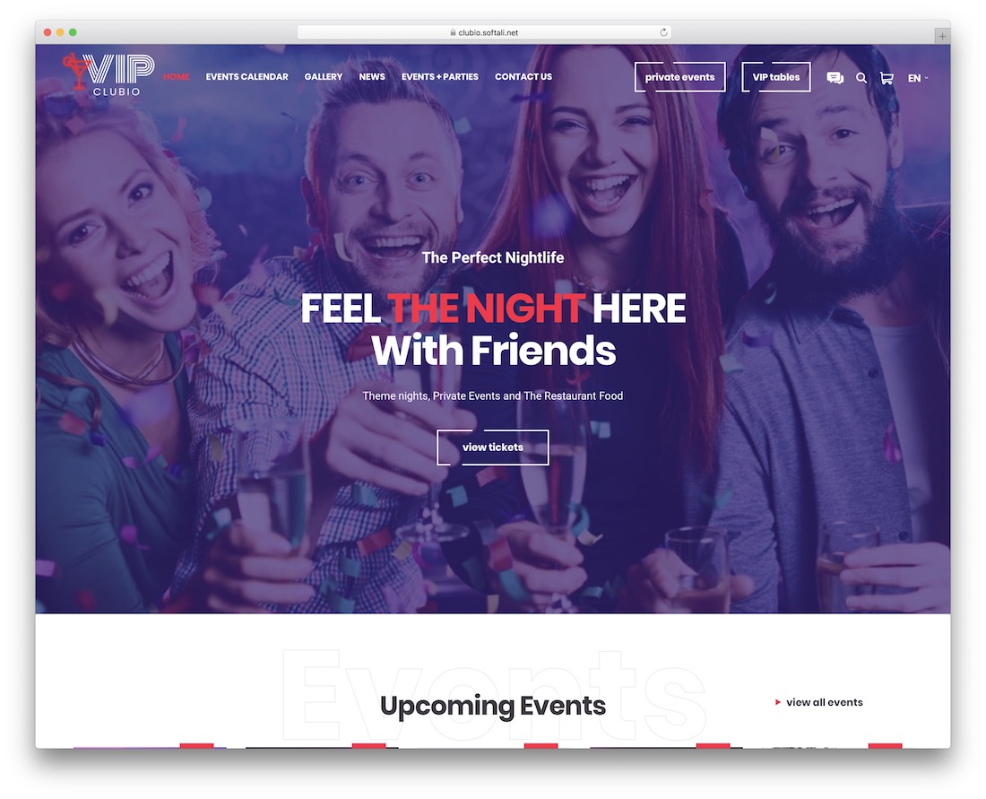 clubio wordpress nightclub theme