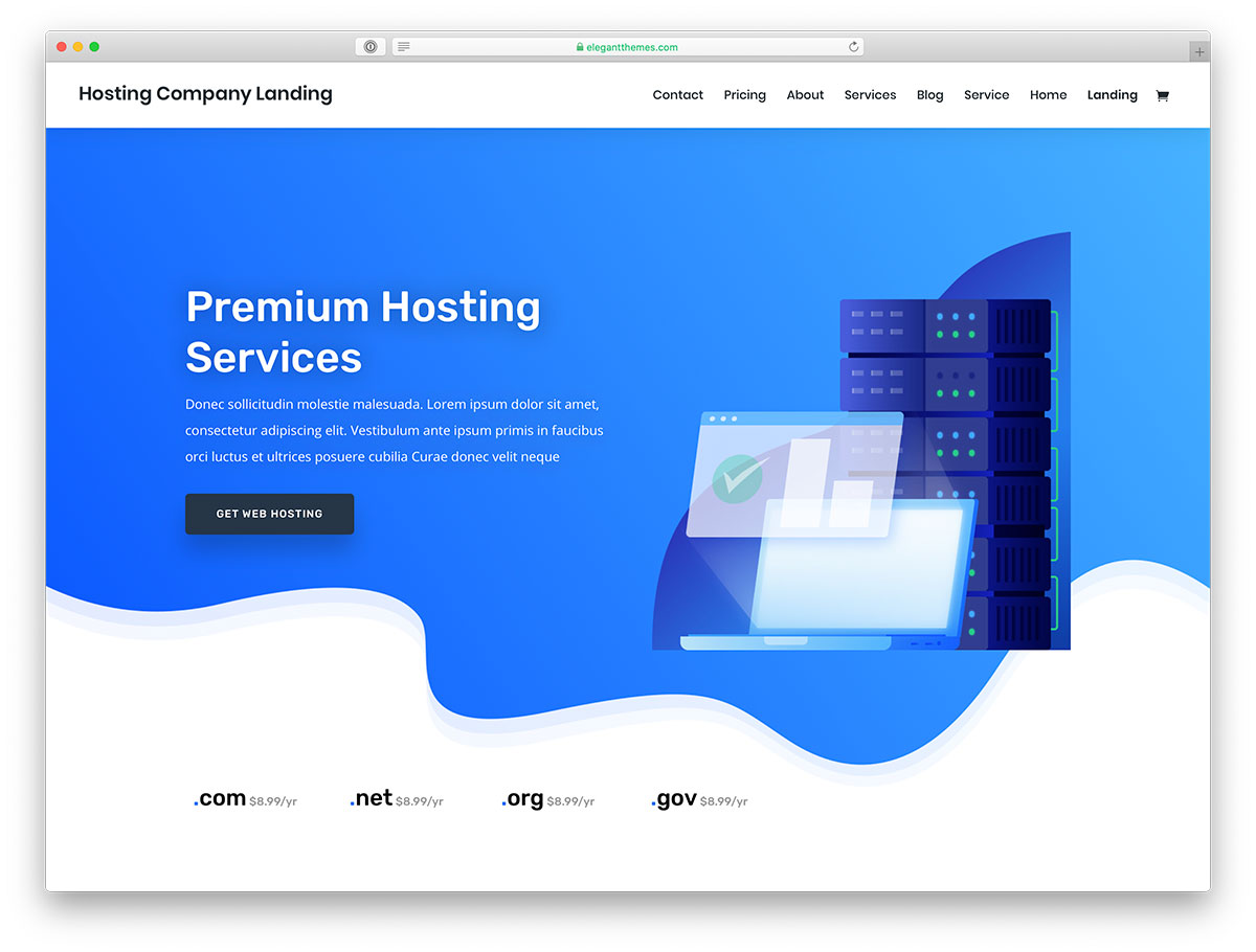 Hosting WordPress themes