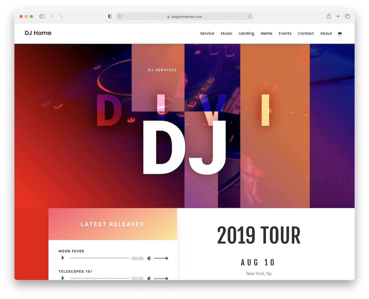 divi music wordpress theme