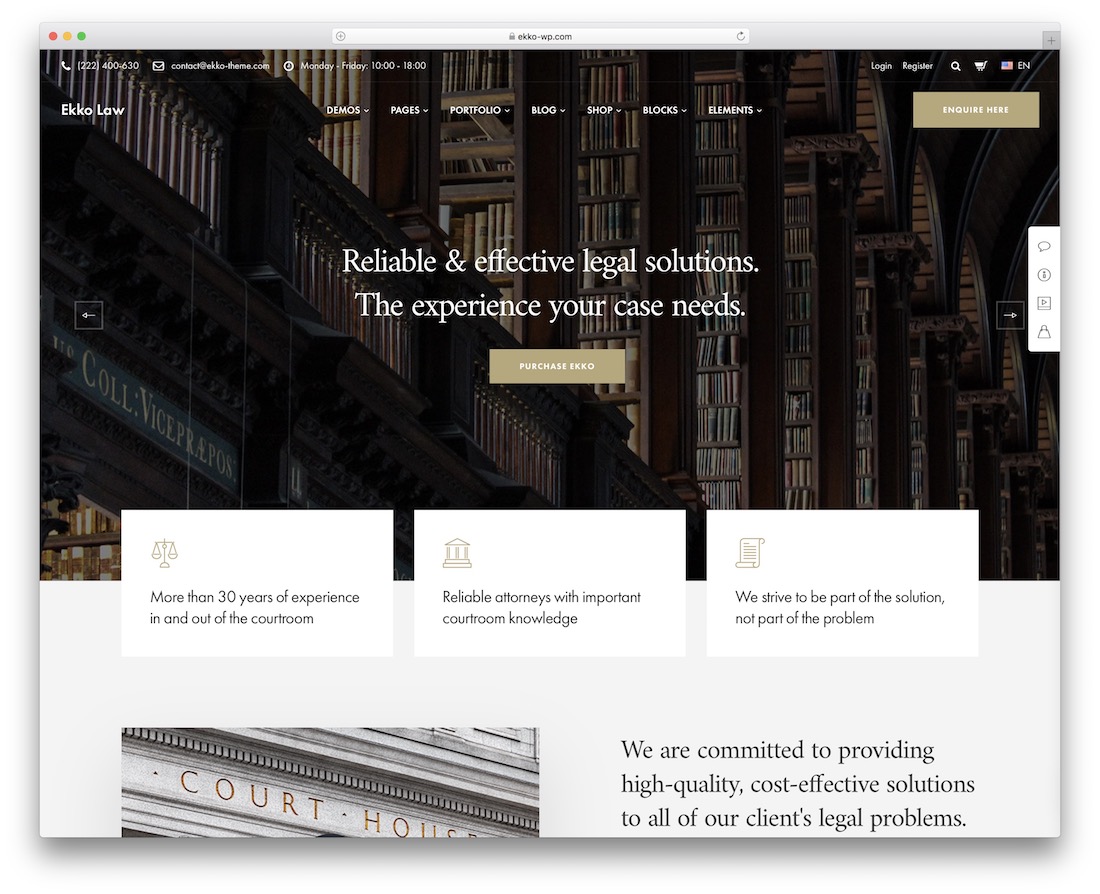 ekko lawyer wordpress theme