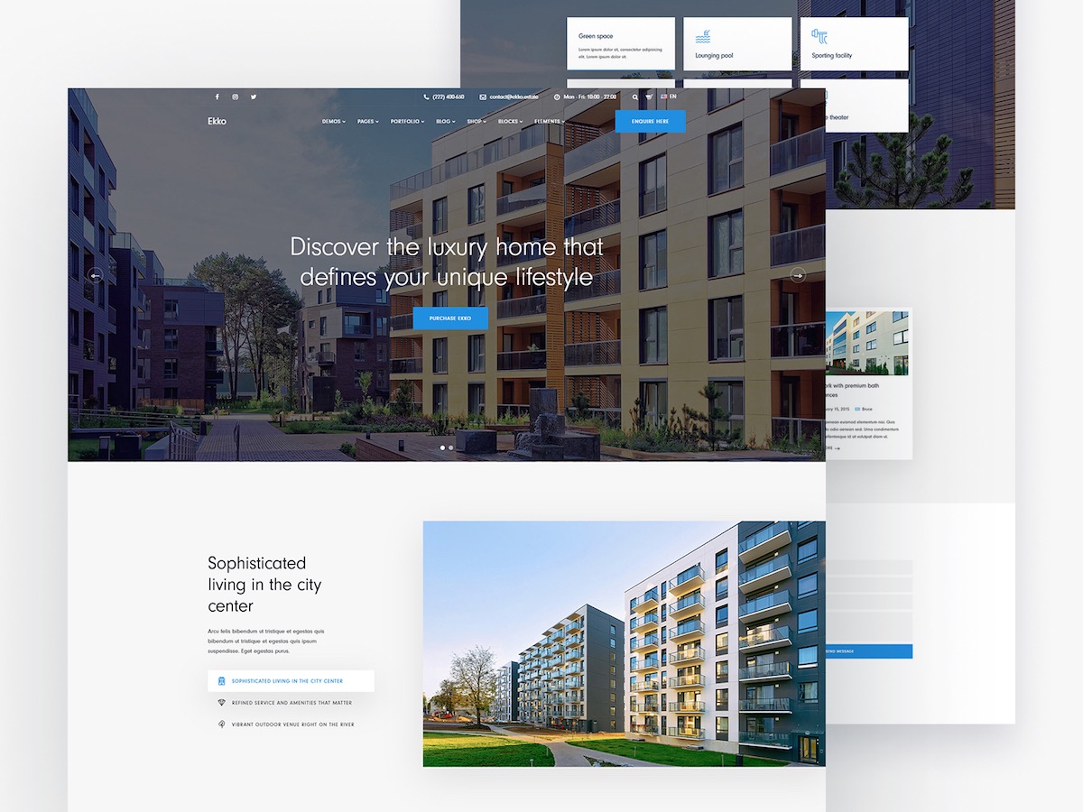 ekko real estate wordpress theme