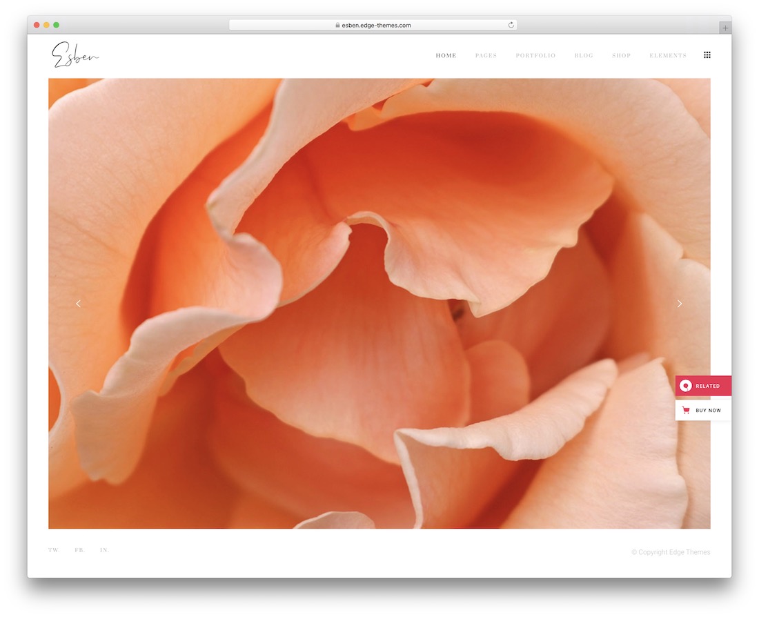 esben feminine wordpress theme