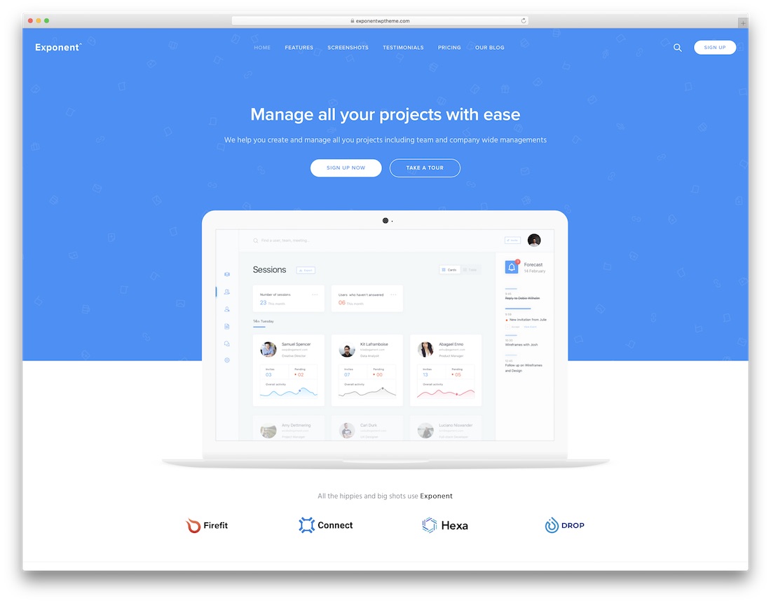 exponent it company wordpress theme