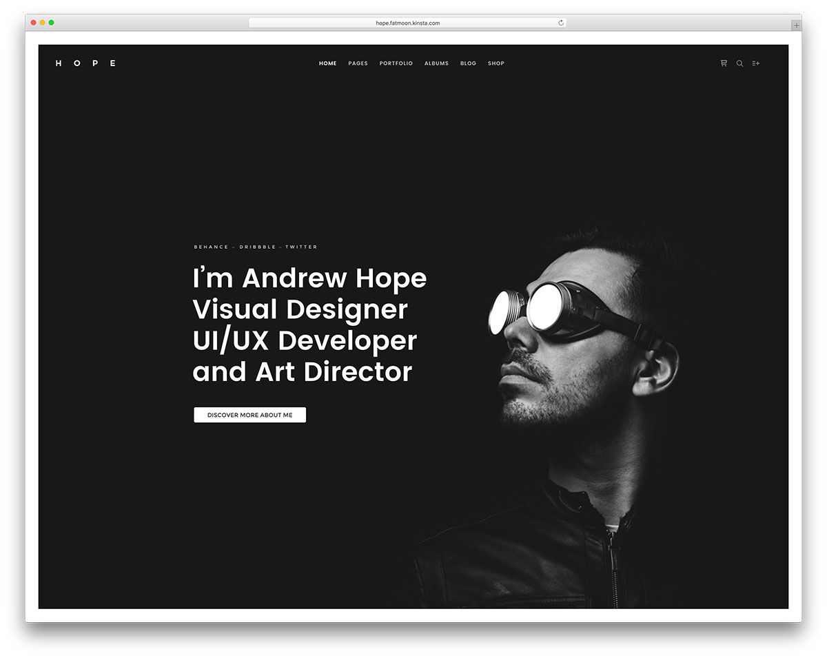 fatmoon resume wordpress website template