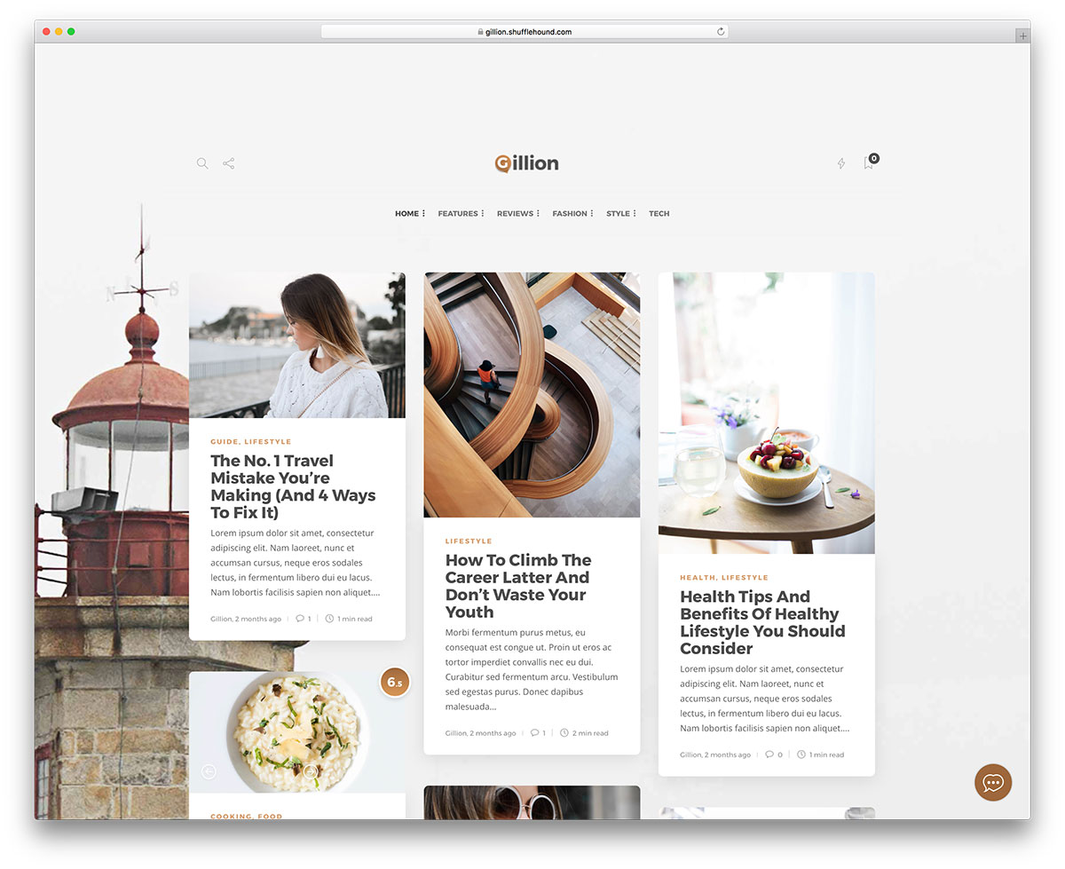 Gillion - fastest WordPress blog theme