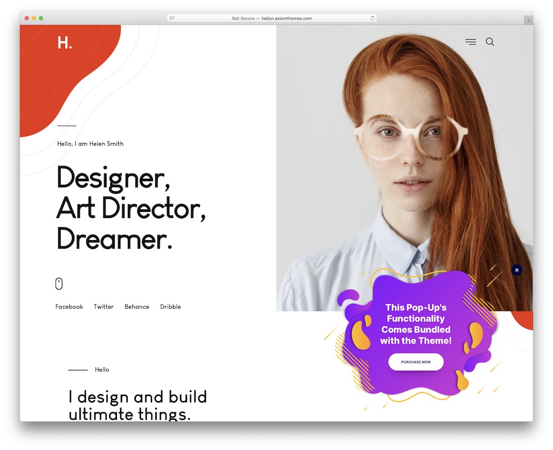 helion vcard wordpress theme