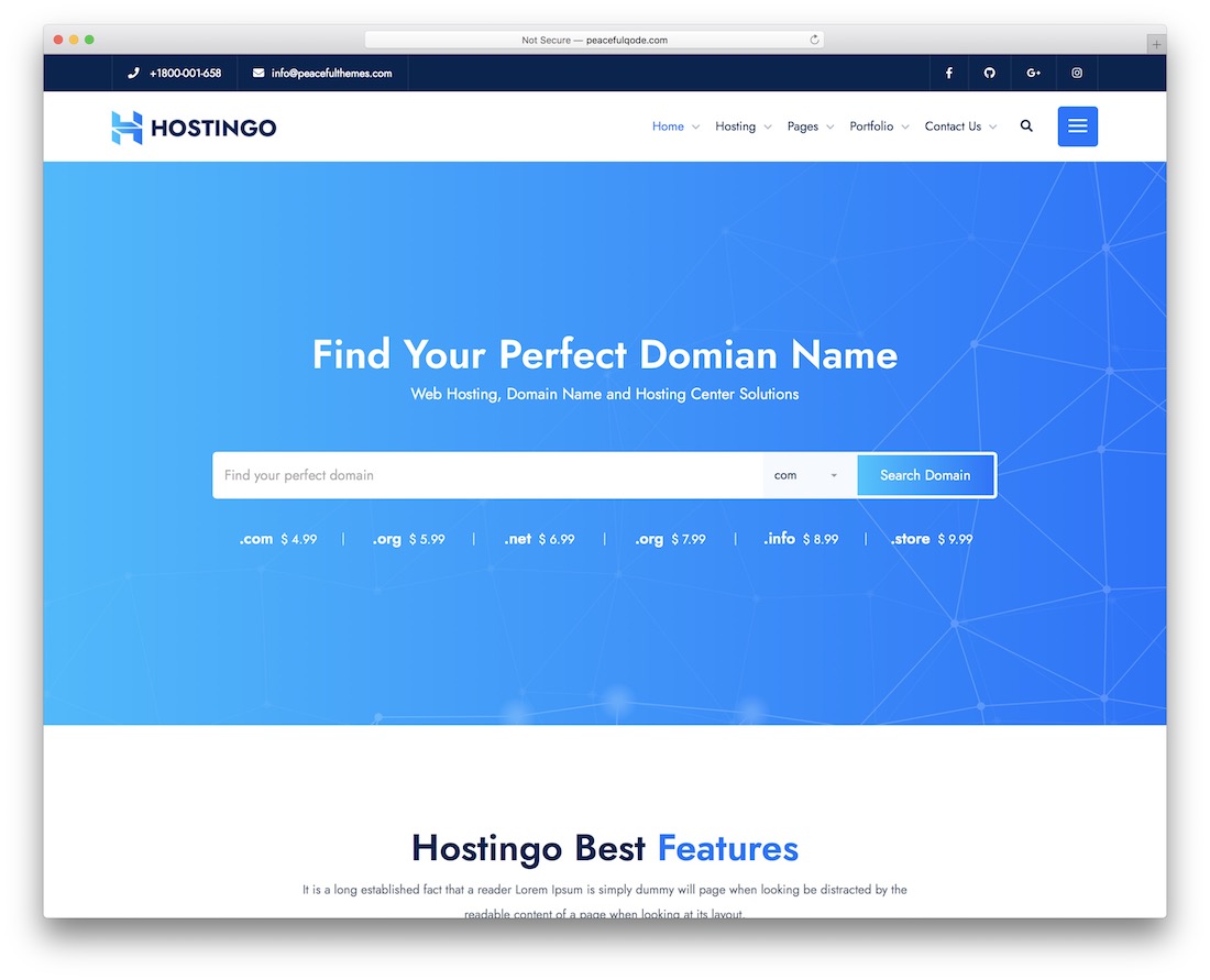 hostingo hosting wordpress theme