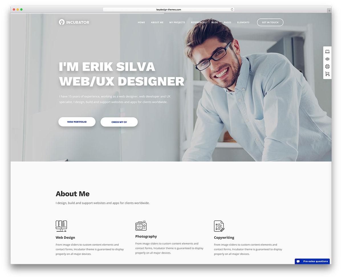 incubator-personal-website-wordpress-theme