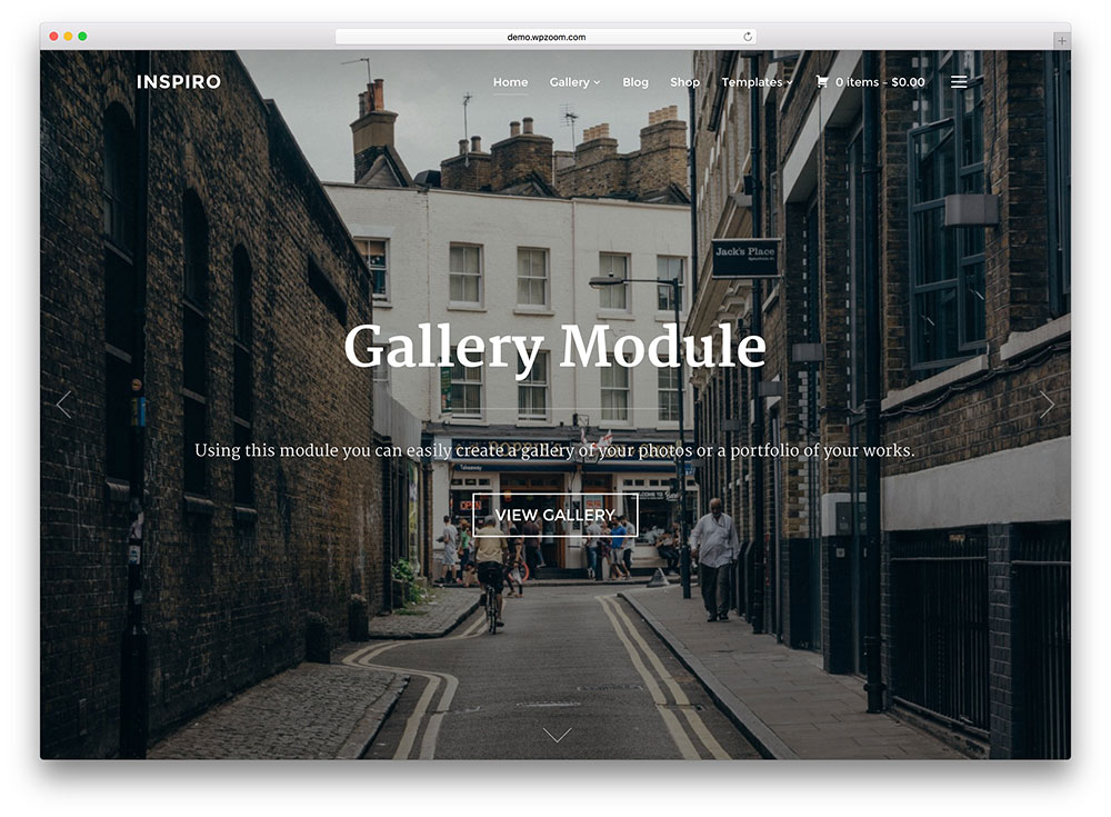 inspiro - fullscreen gallery theme