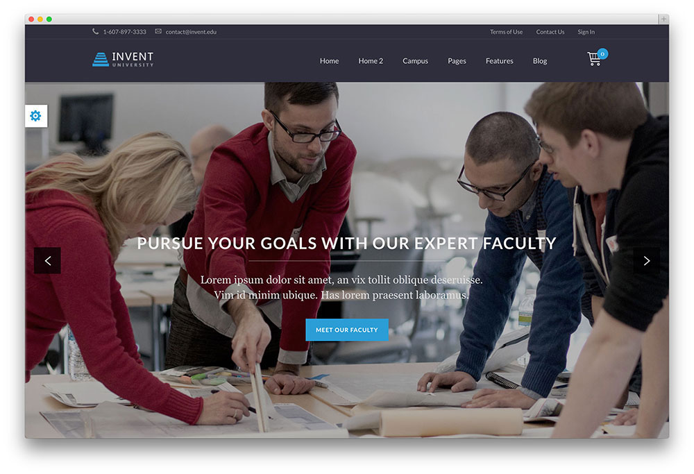 Invent University WordPress theme