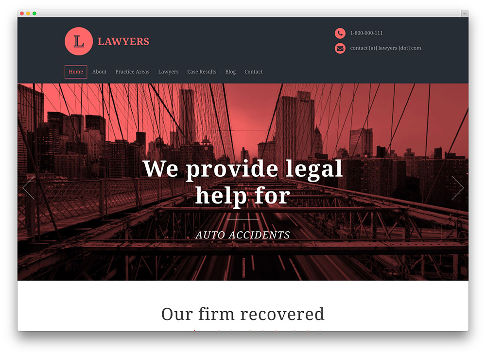 lawyers inspiring wordpress theme