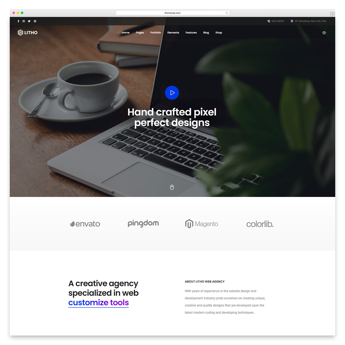 litho simple wordpress theme