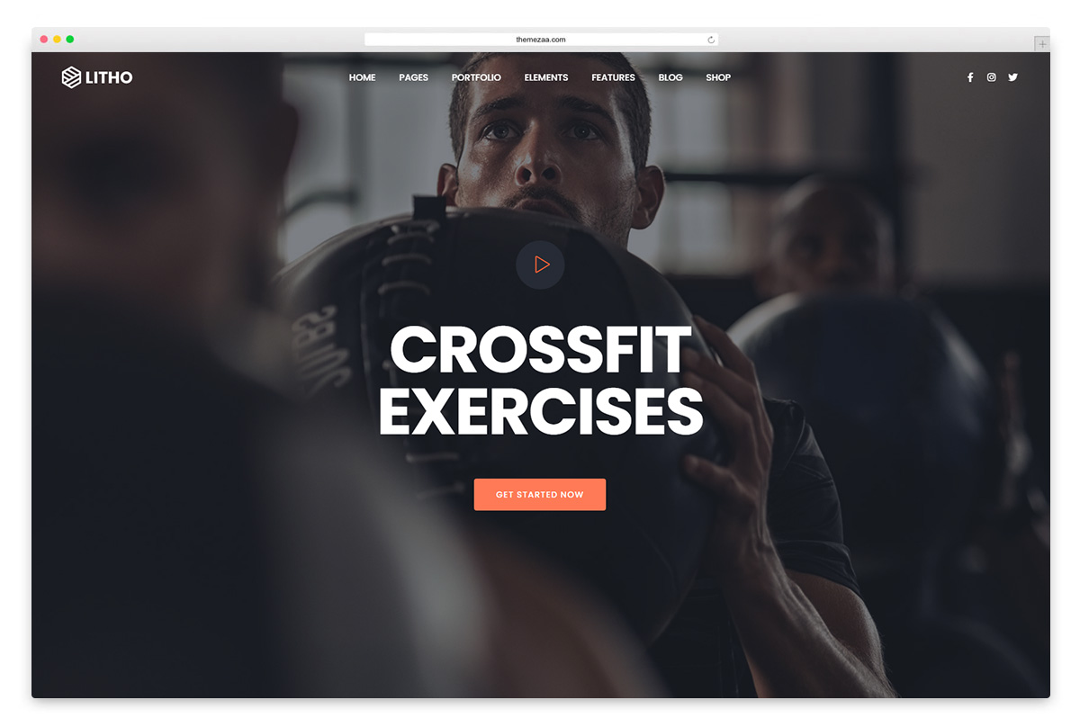 litho wordpress fitness theme