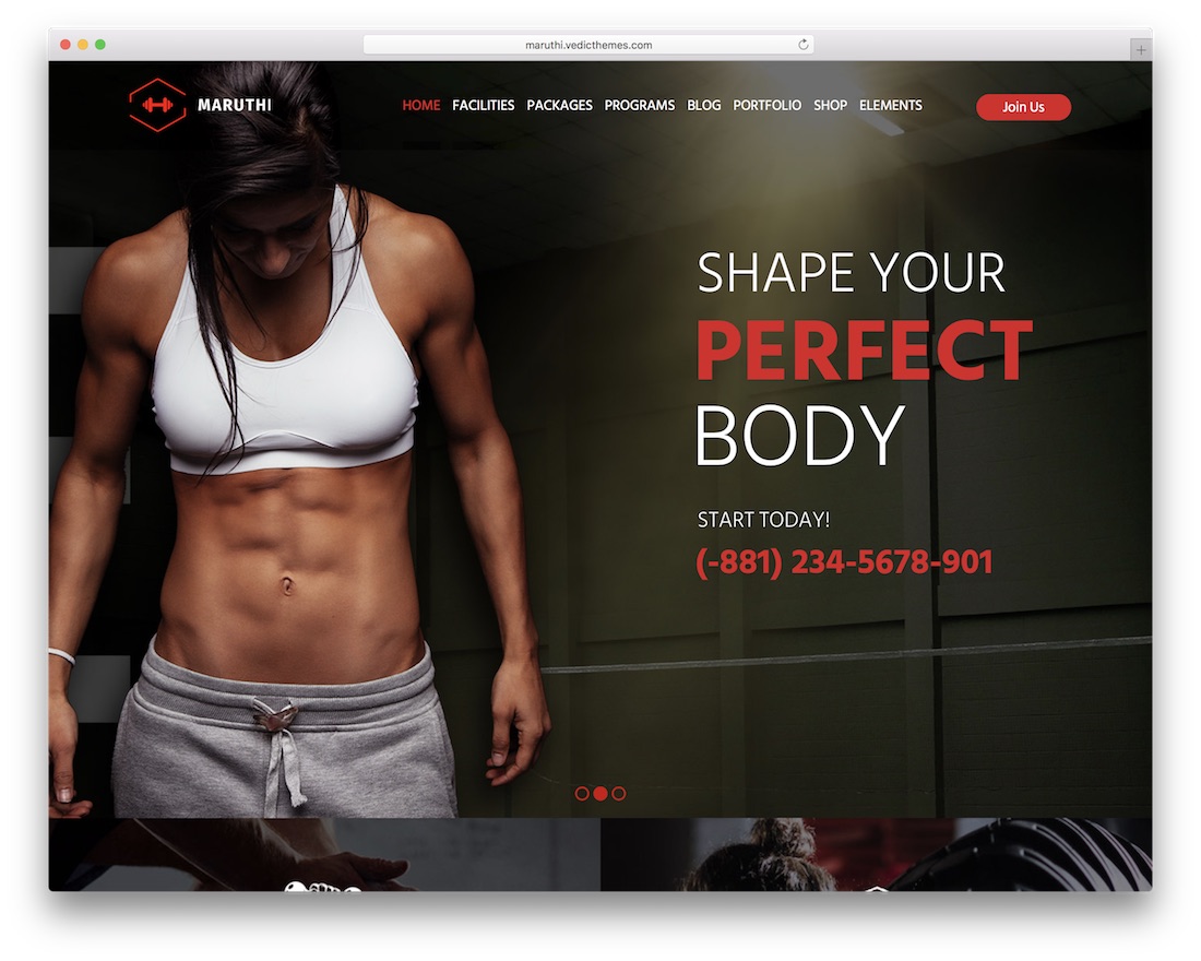 maruthi wordpress fitness theme