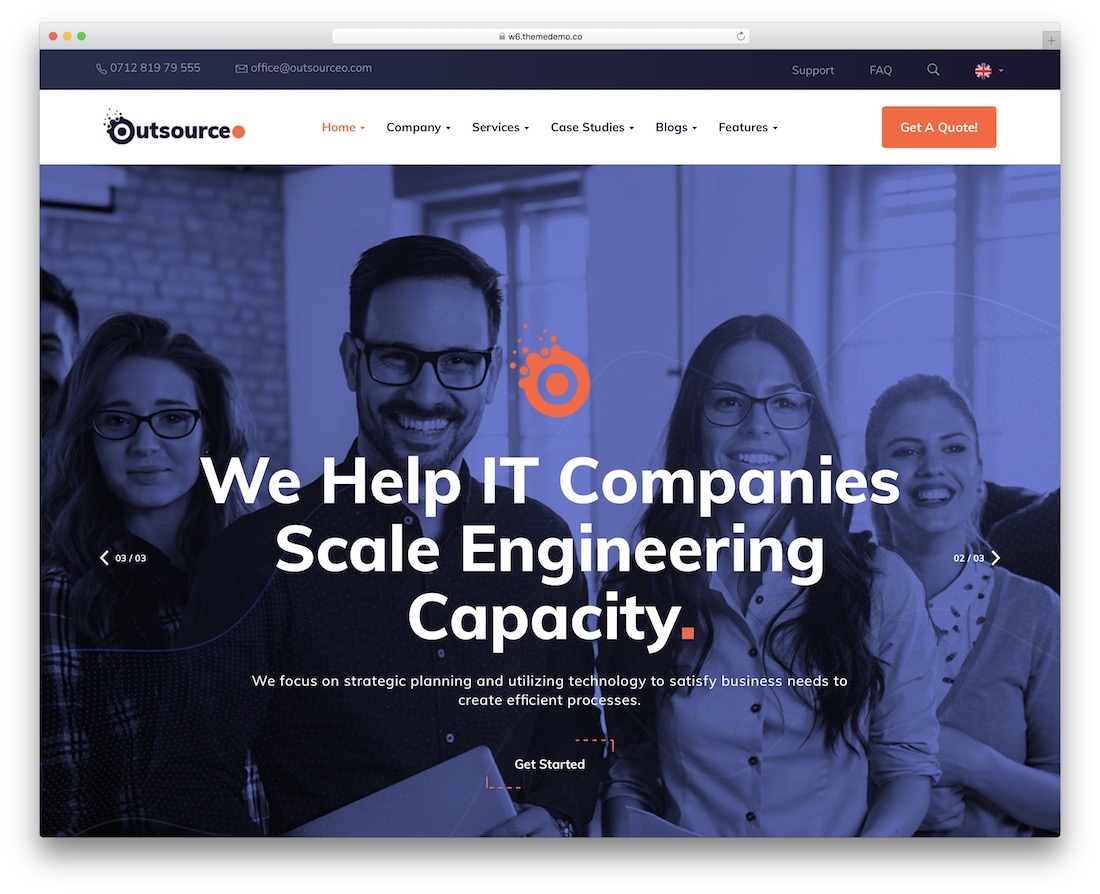 outsourceo it company wordpress theme