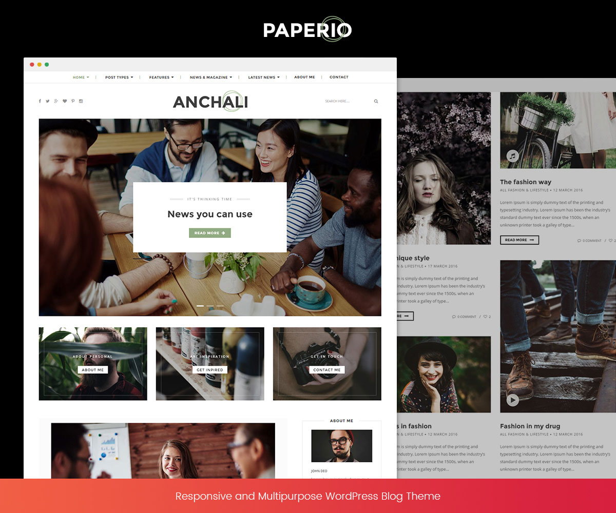 paperio - multipurpose grid site template