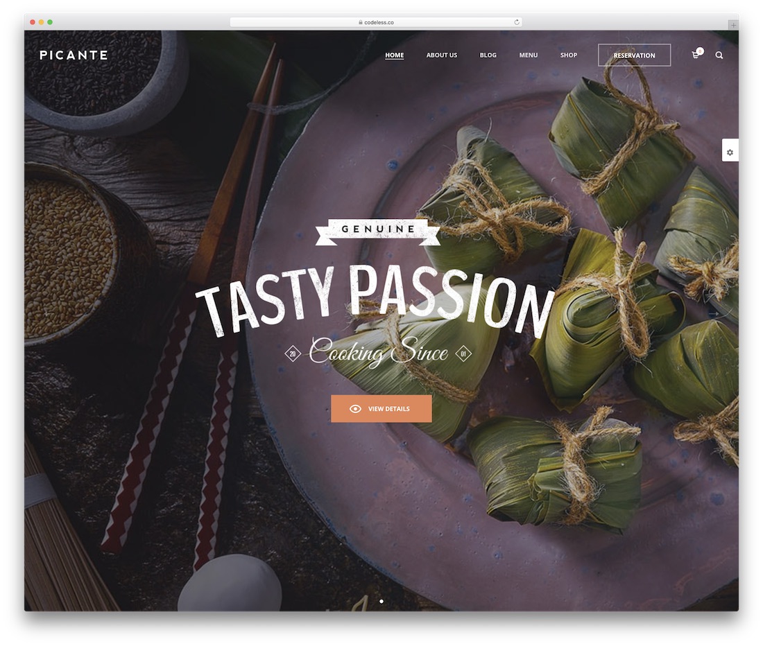 picante wordpress restaurant theme