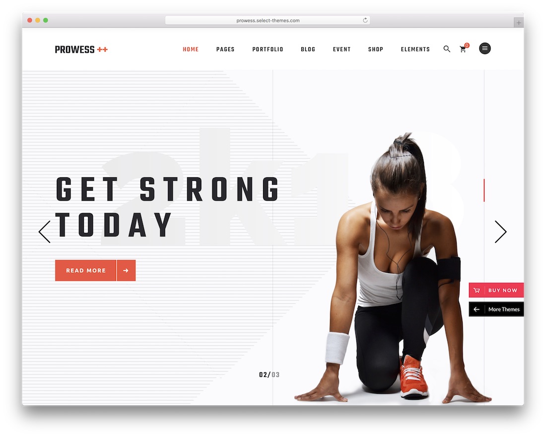 prowess wordpress fitness theme