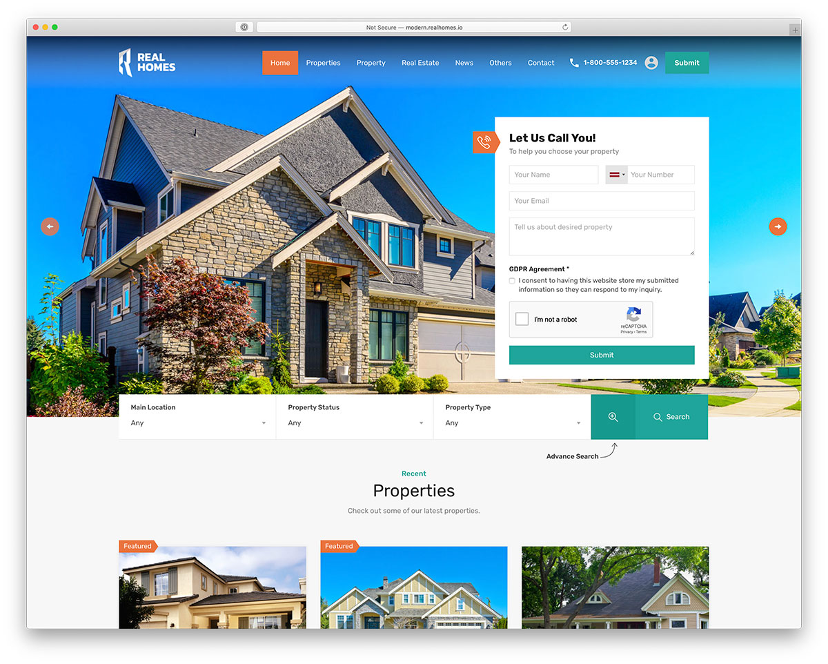 RealHomes - real estate listing WordPress theme