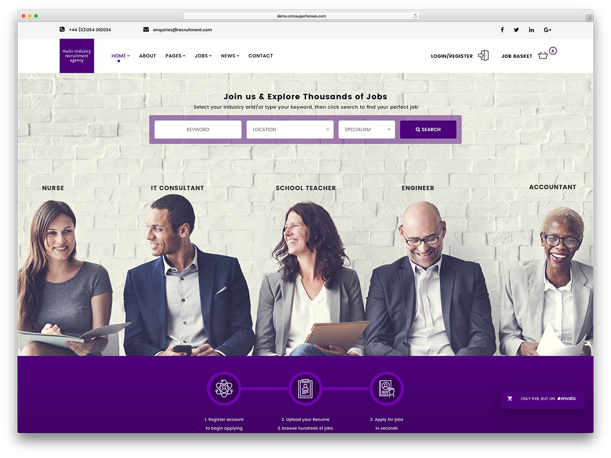 Recruitment Agency WordPress theme