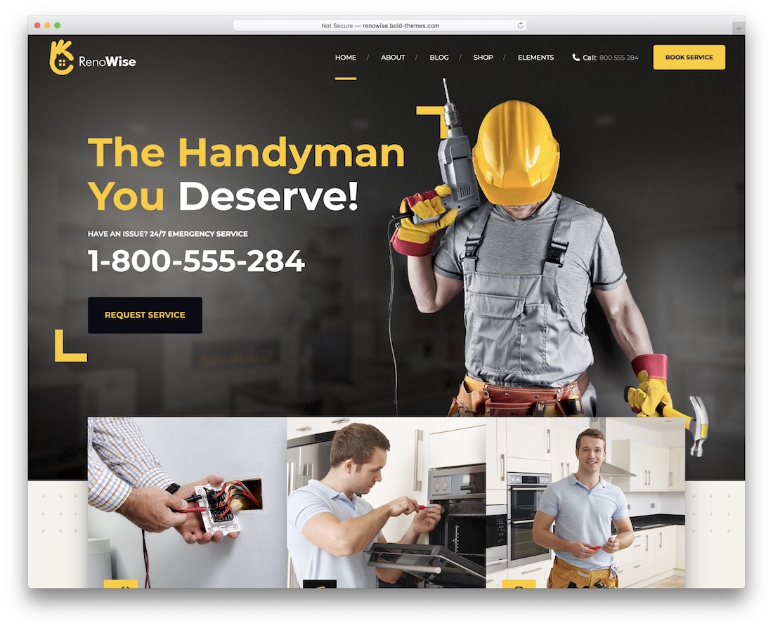 renowise construction company wordpress theme