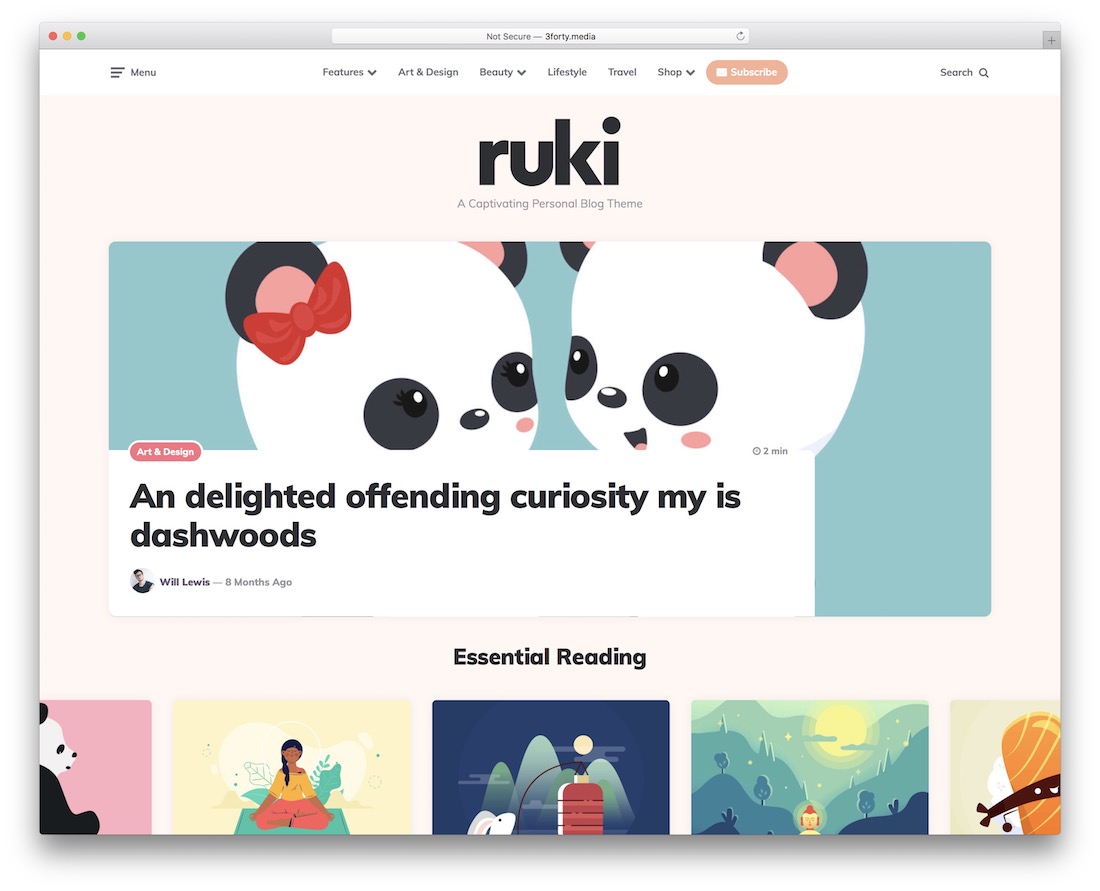 ruki feminine wordpress theme