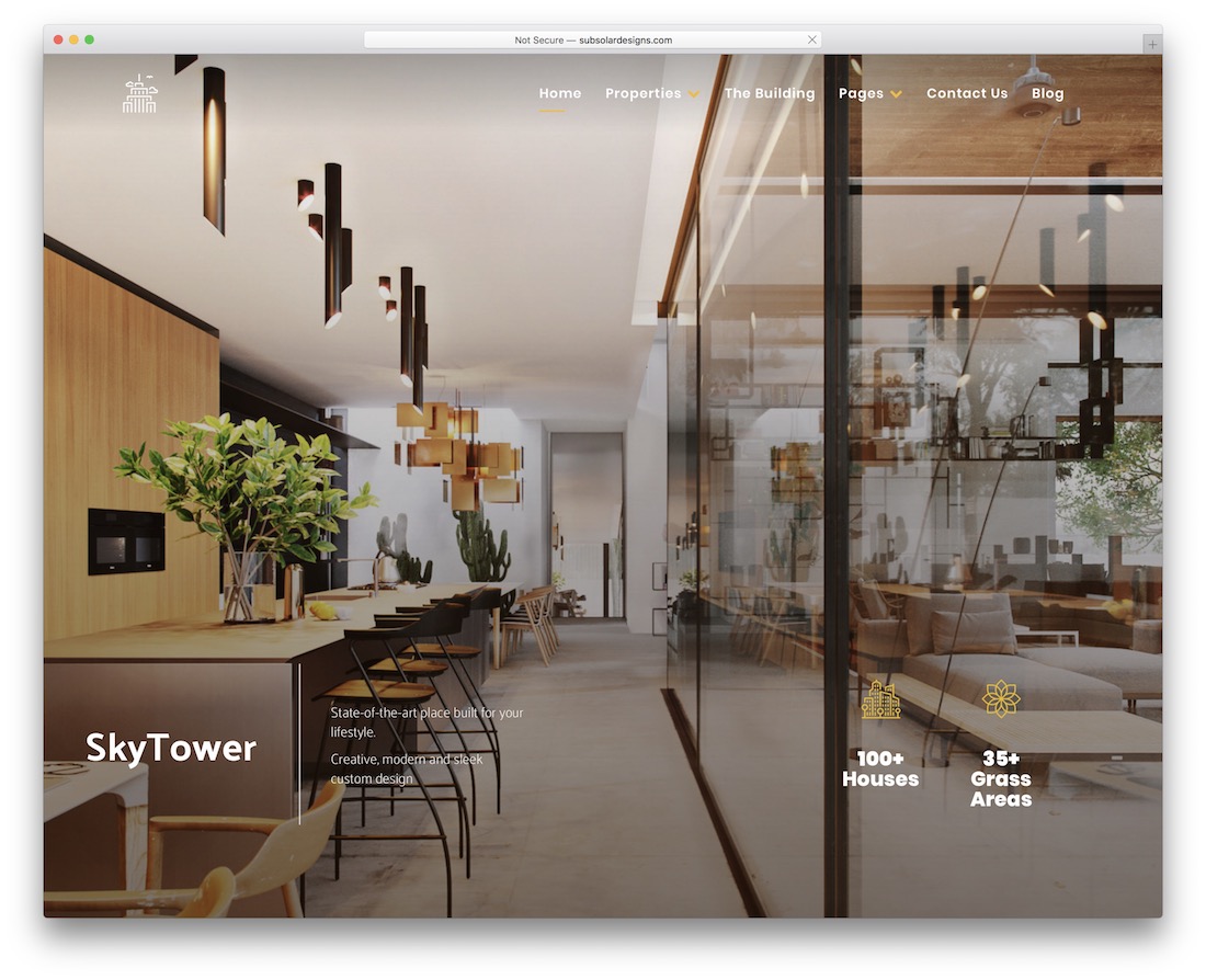 skytower real estate wordpress theme