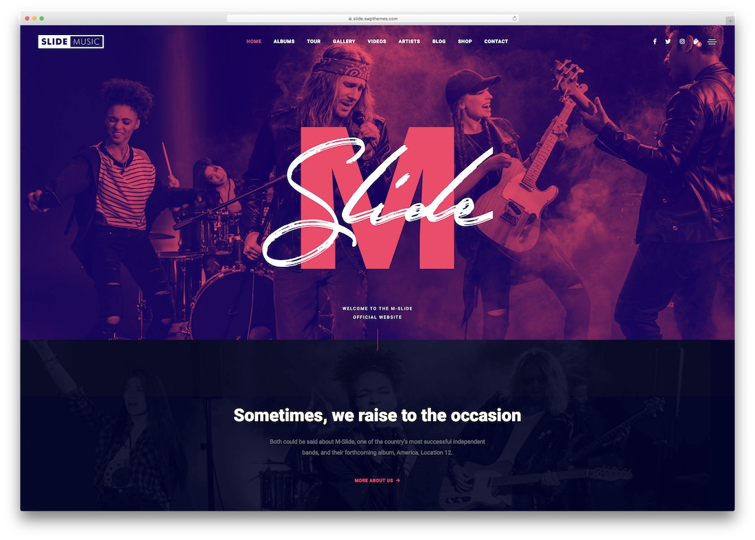 slide music wordpress theme