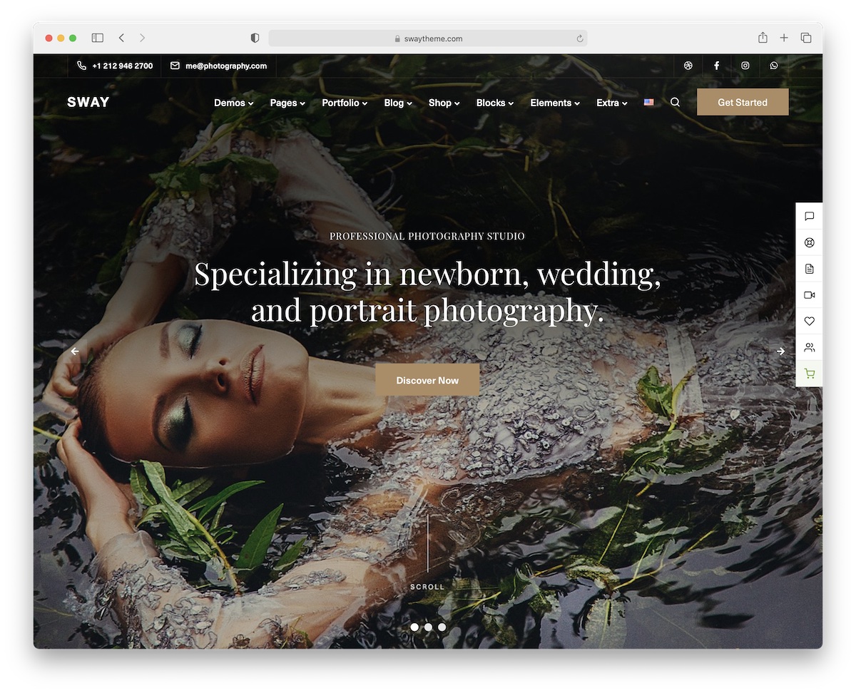 sway photography wordpress theme