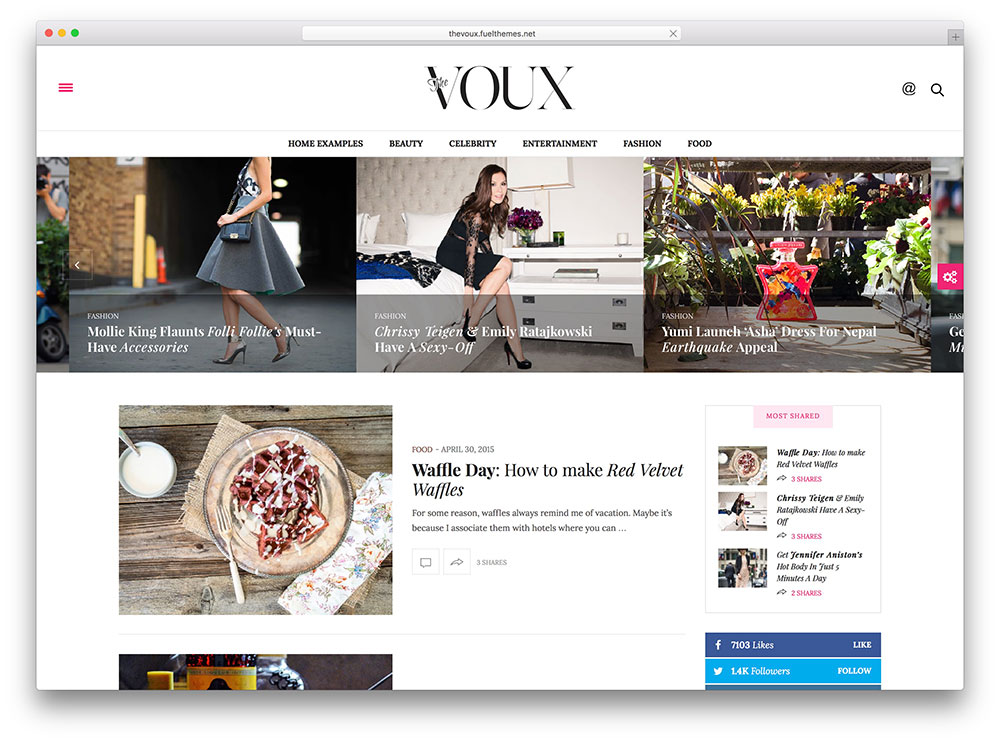 the voux - feminine magazine theme