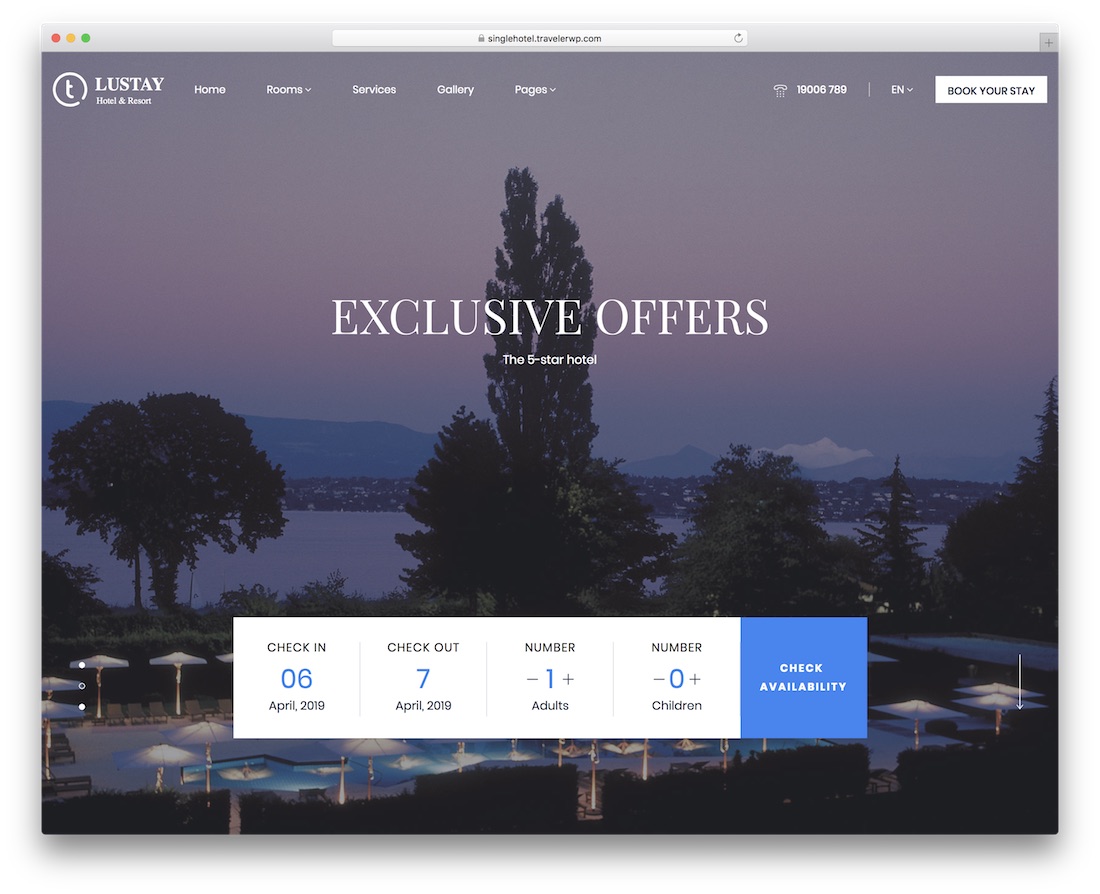 traveler hotel wordpress theme incredible design