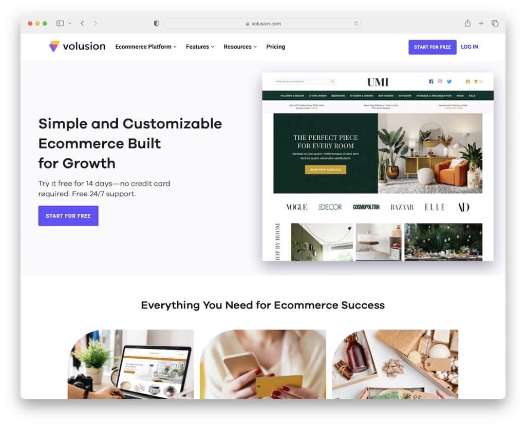 volusion ecommerce cms