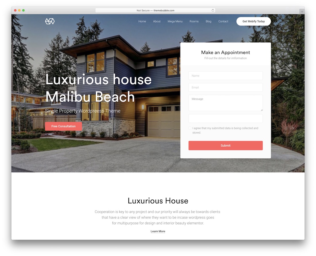 webify real estate wordpress theme