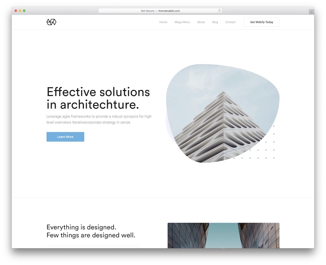 webify wordpress theme for architects