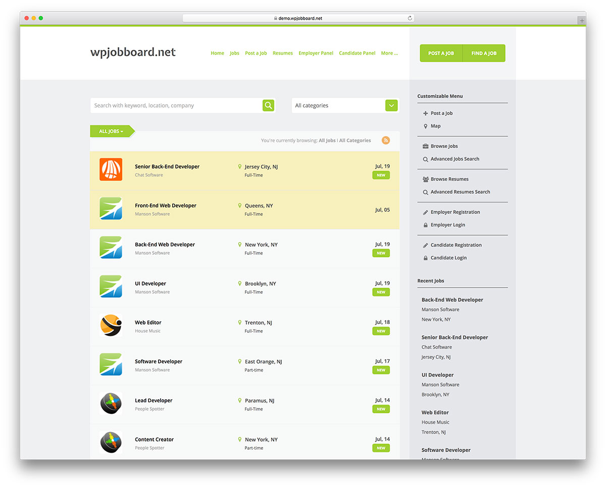 wpjobboard - job board wp plugin