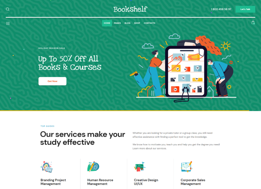 Bookshelf - Books & Media Online Store WordPress Theme