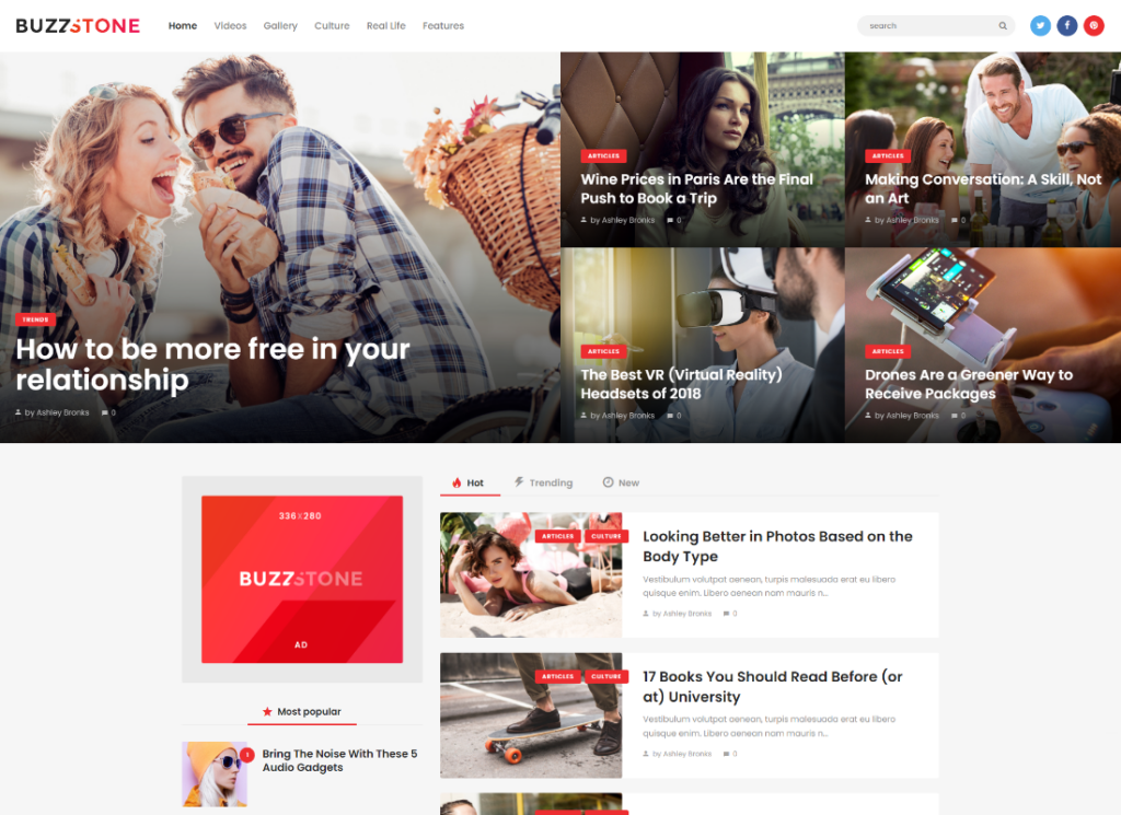 Buzz Stone - Magazine & Viral Blog WordPress Theme