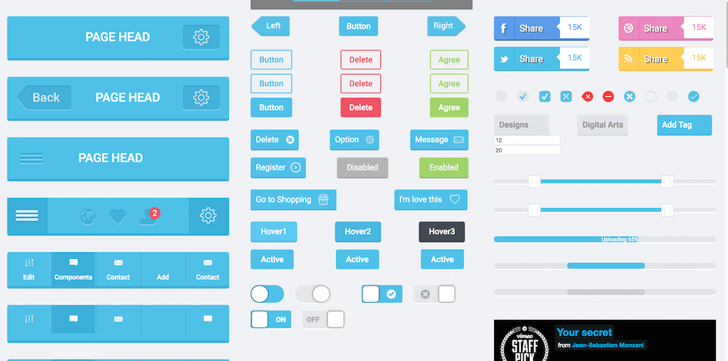 Flatastic Mega Mobile UI Kit