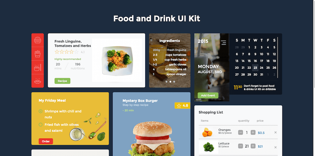 Food and Drink UI Kit